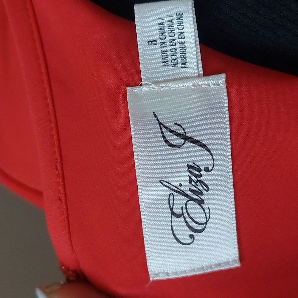 Eliza J red unique midi dress - Picture 5 of 8